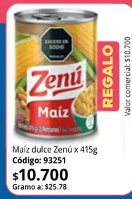 Zenú - Maíz dulce