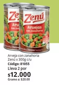 Zenú - Arveja con zanahoria