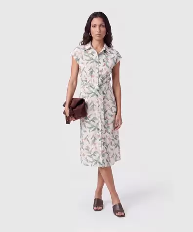 Vestido Camisero Ajustable Para Mujer