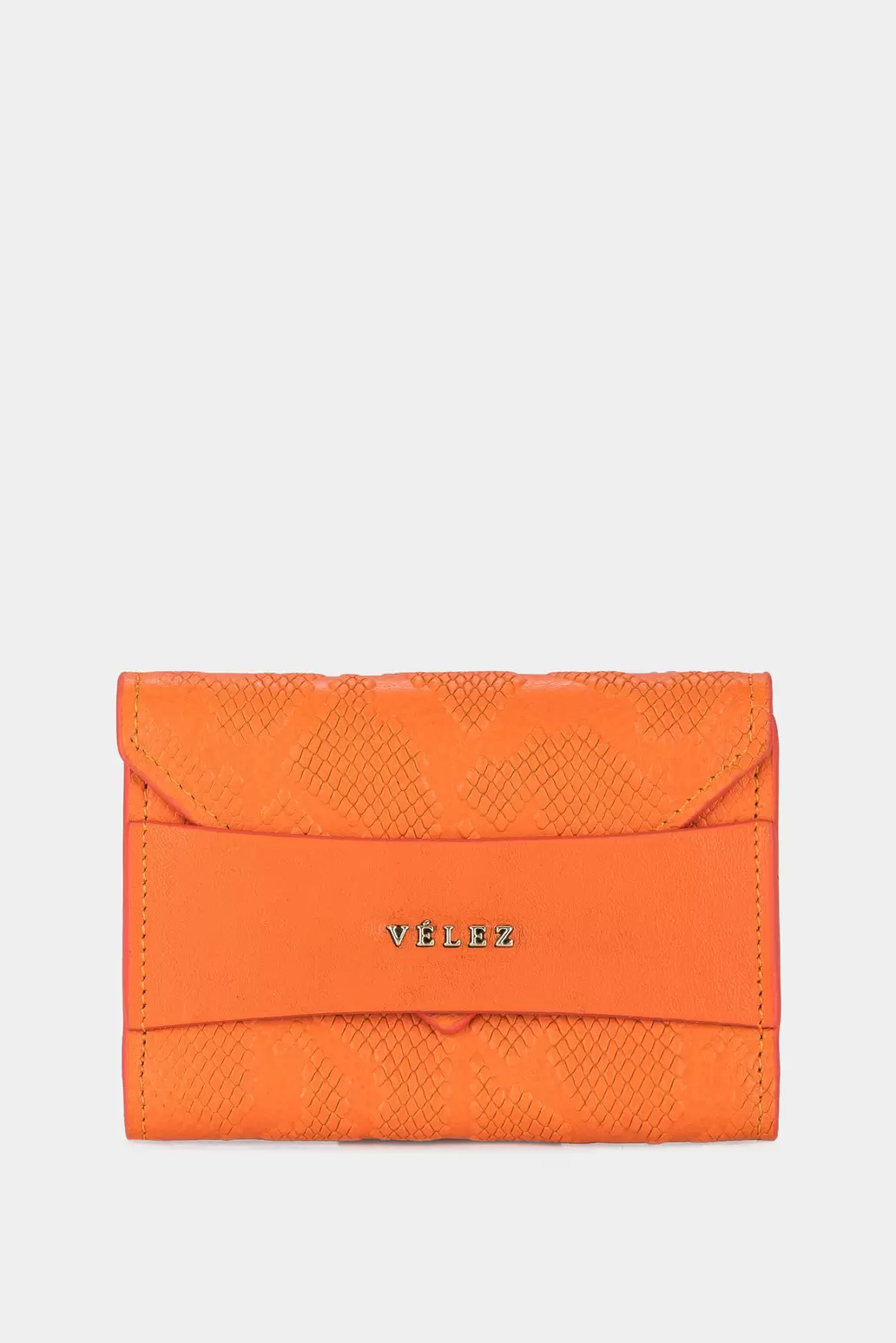 Porta Tarjetas De Cuero Naranja