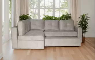 Sofá cama Valencia arena | Sofá cama multifuncional | Mueble en L para sala izquierdo