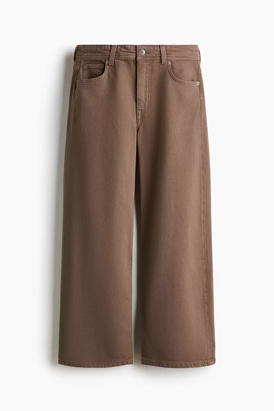 Wide High Waist Ankle Jeans