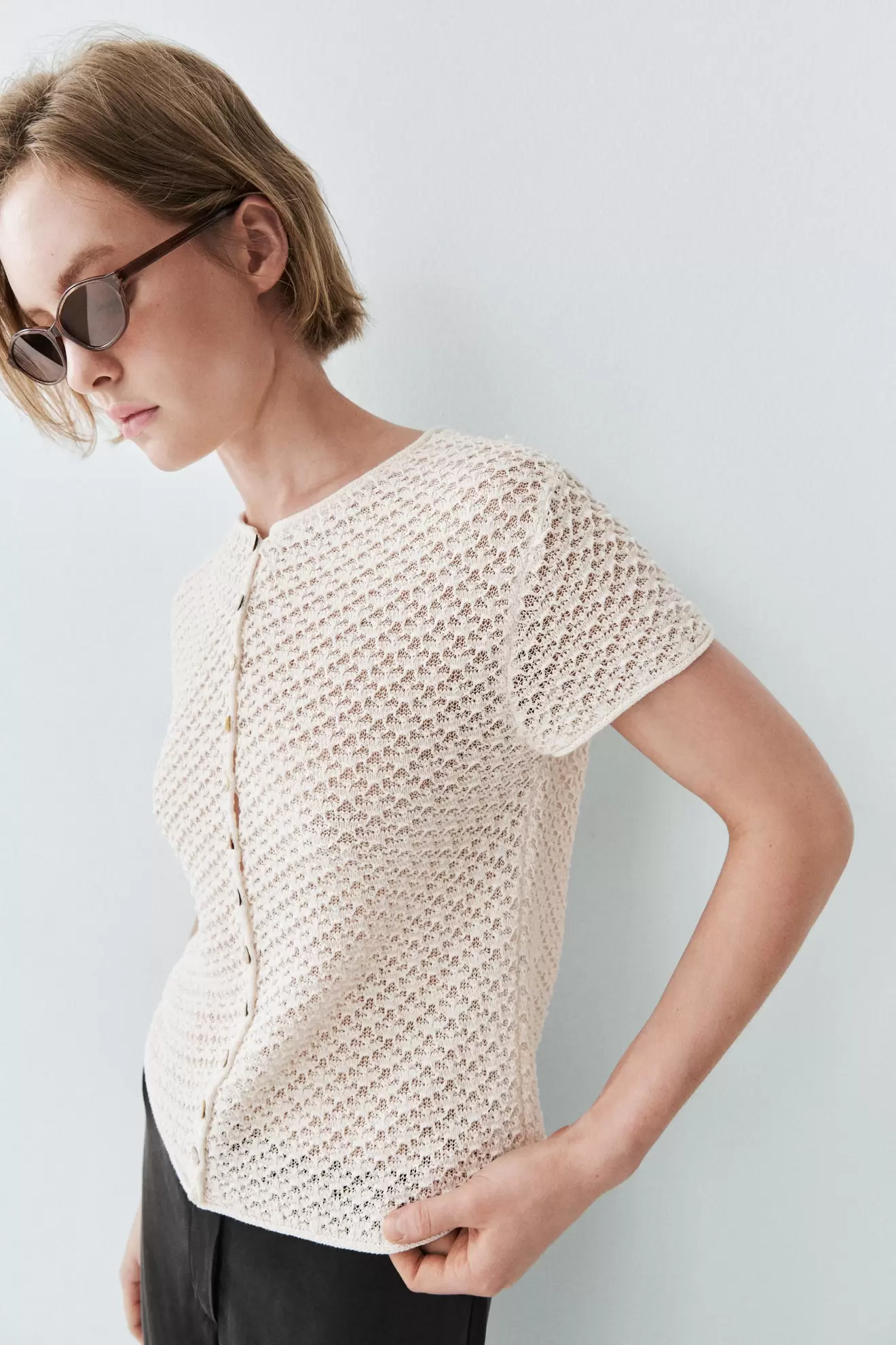 Cárdigan punto crochet