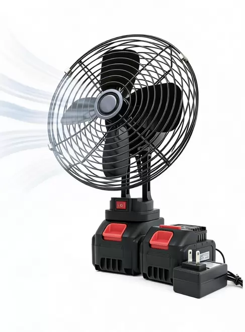 Ventilador Inalámbrico Recargable Doble Batería Portátil