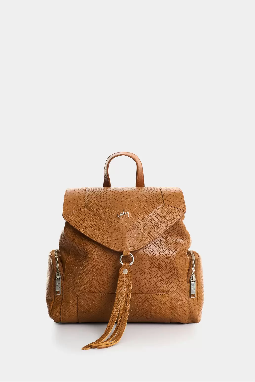 Morral corina de cuero para mujer hebillas metálicas Miel