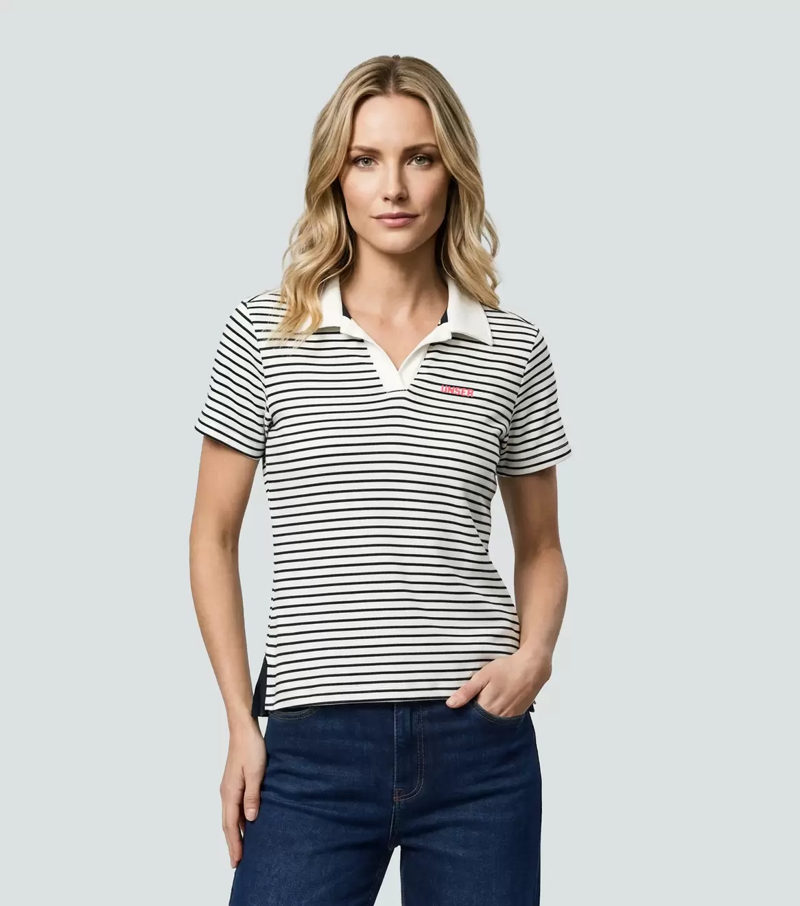 Valery Blusa Tipo Polo Con Cuello Y Escote En V Unser