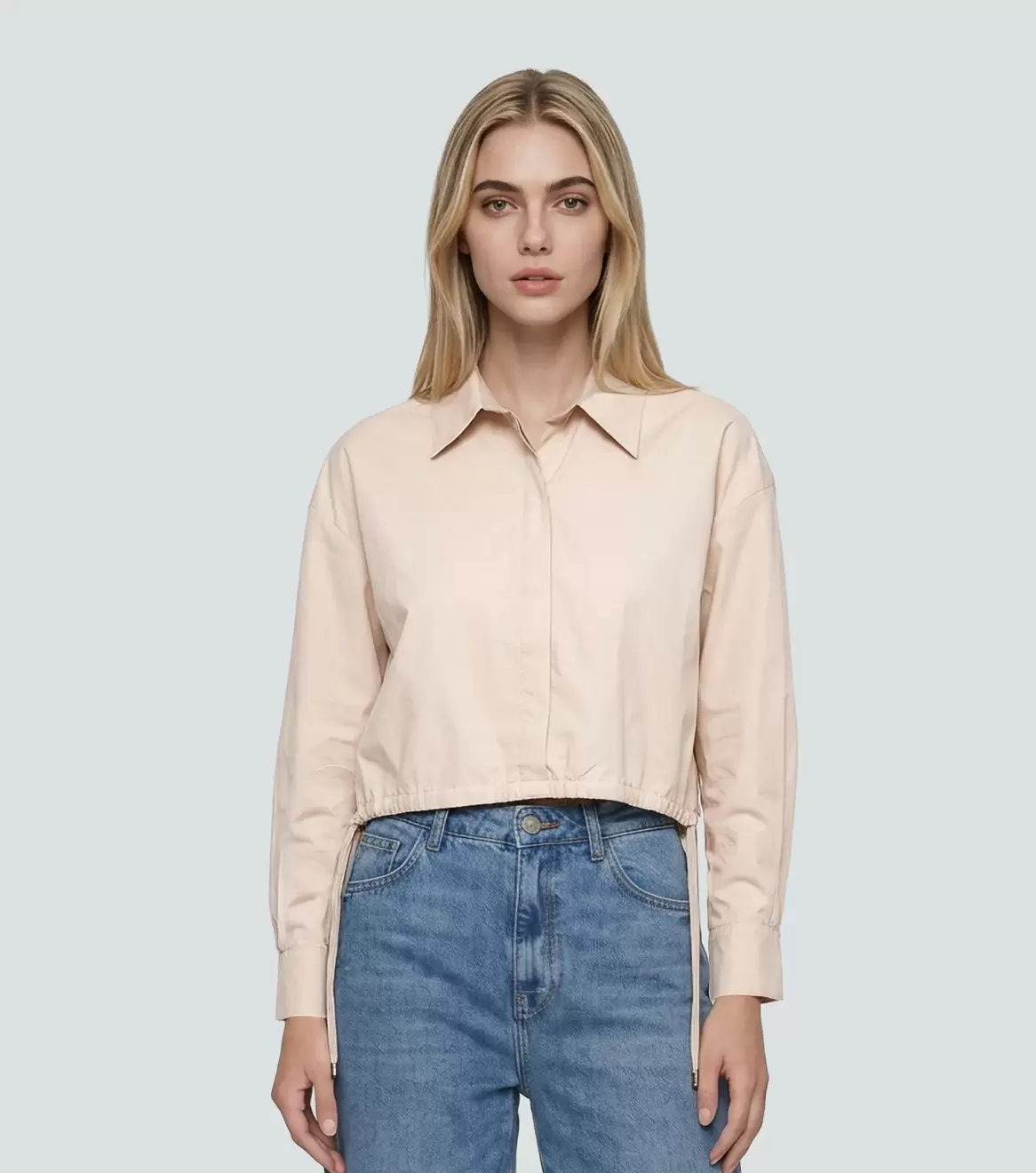 Blusa Camisera Para Mujer Con Detalle De Cordon Derek
