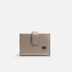 Billetera levana de cuero para mujer - Bronce