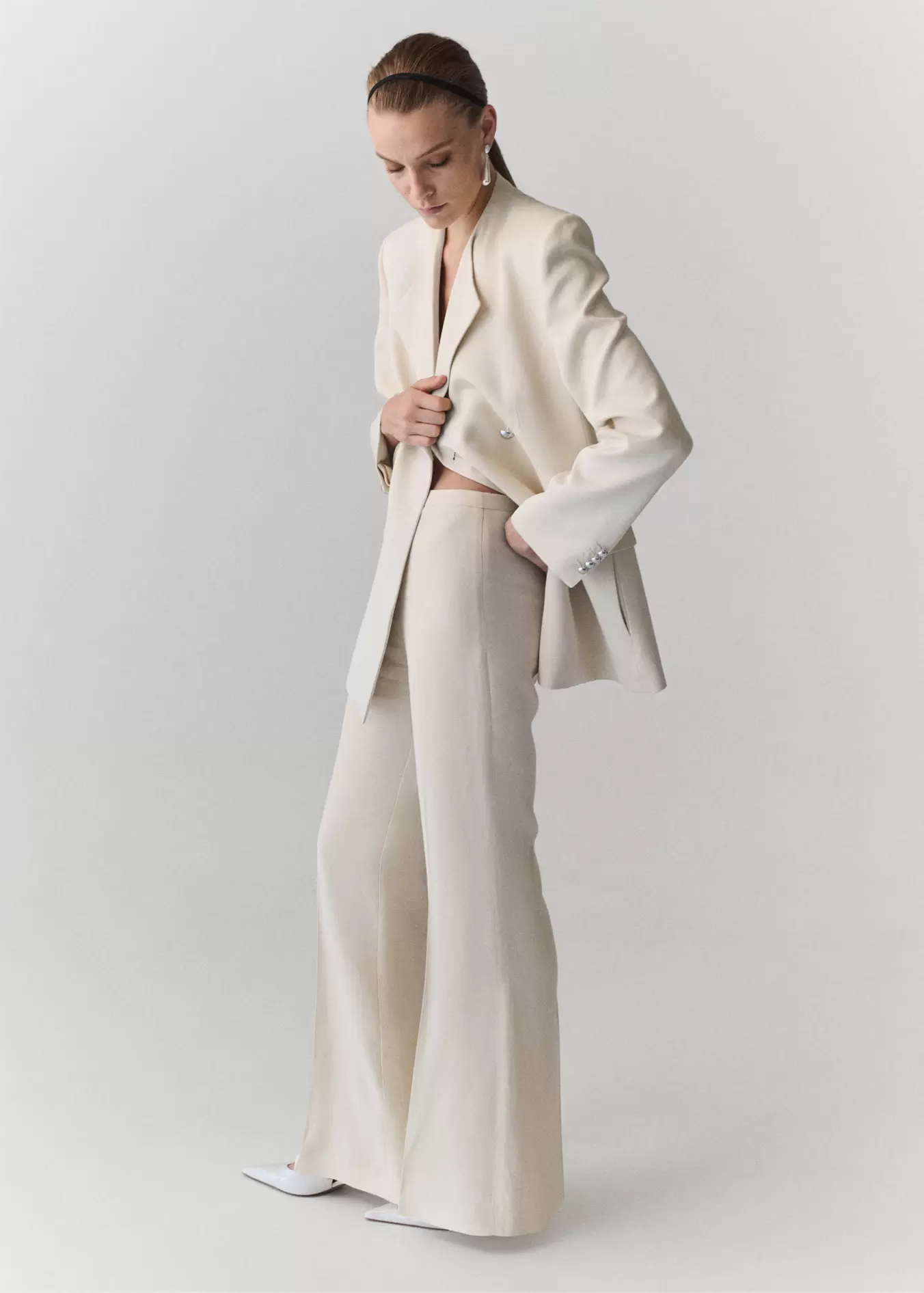 Straight-fit suit trousers