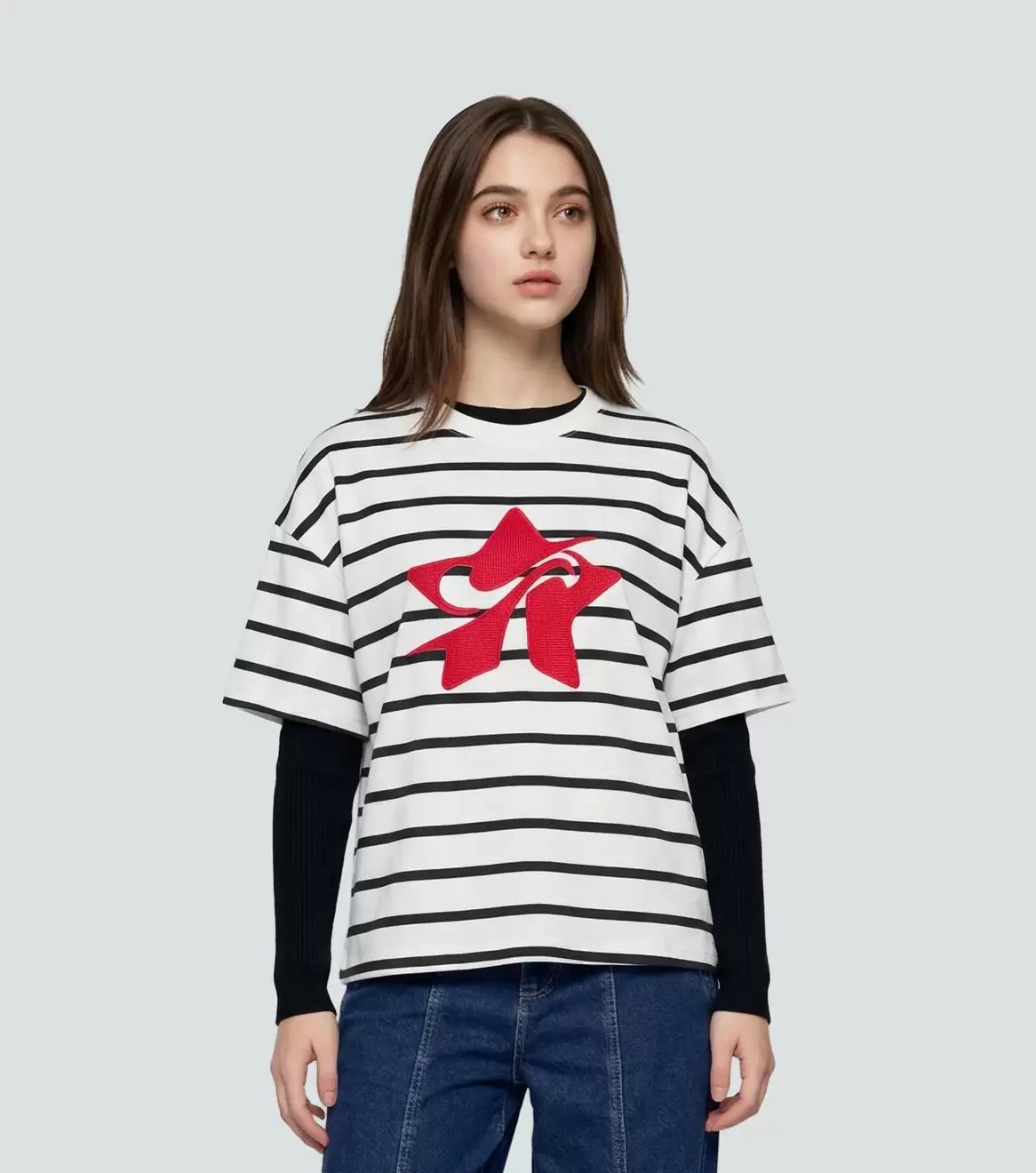 Amy T Shirt Oversize Con Bordado Typer
