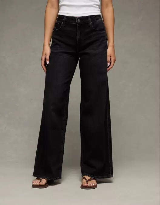 Jean Baggy Wide Leg tiro alto Ae