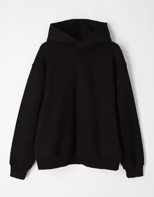 ASOS COLLECTIVE oversized super heavyweight hoodie in black