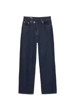 Jeans rectos cintura cruzada