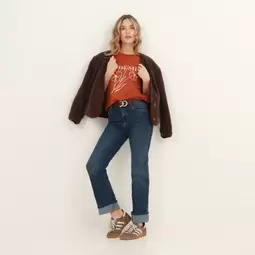Jean Muse tiro medio bota recta