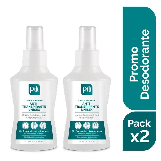 Pack x2 Desodorante Antitranspirante Unisex