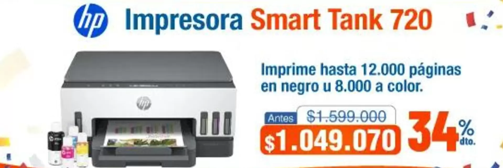 HP - Impresora Smart Tank 720