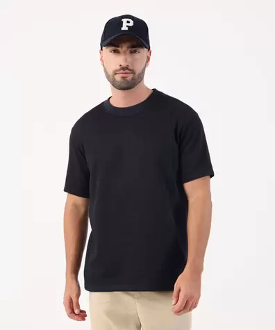 Camiseta Texturizada De Cuello Redondo Para Hombre