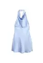 Vestido corto satinado halter