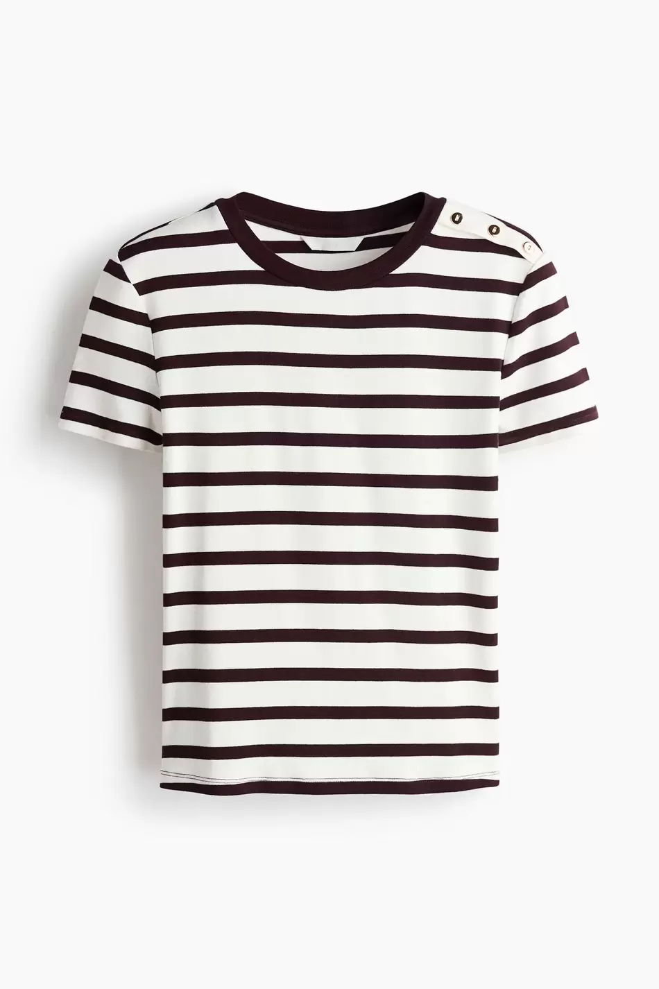 Camiseta de viscosa con botones decorativos
