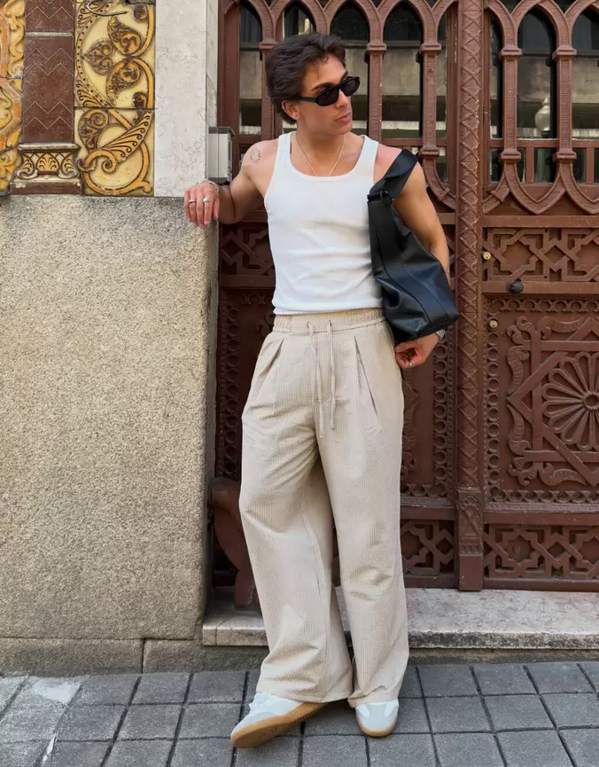 Pantalón mega baggy cuadros