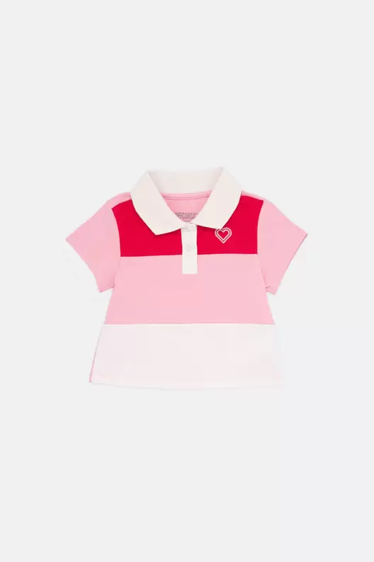 Camiseta tipo polo para niña con manga corta