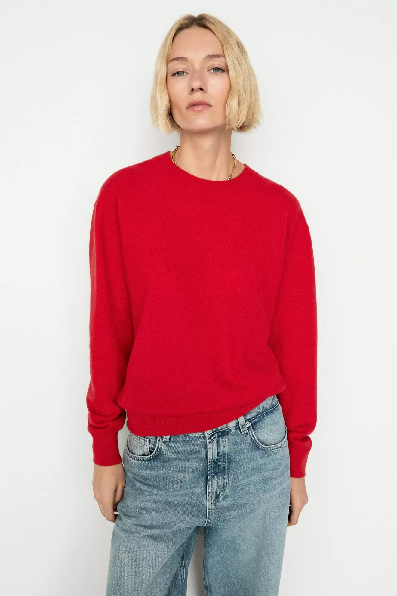 Jersey manga larga 100% cashmere