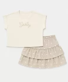 Conjunto Falda y Camiseta Para Niña