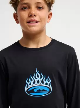 Fishing Camiseta de manga larga Negro Chicos 8-16