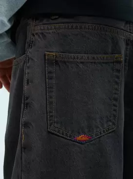 Quiksilver Denim Vaquero de corte baggy Negro Chicos 8-16