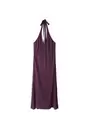 Vestido midi textura halter