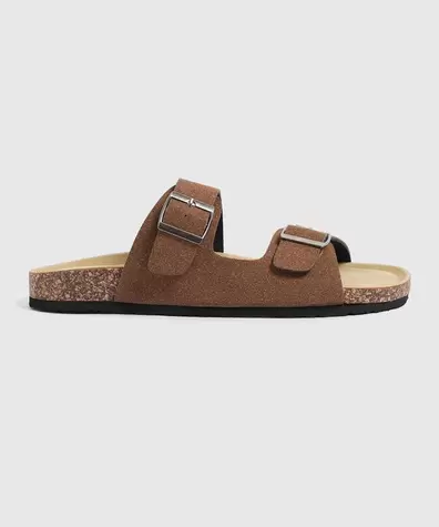 Sandalias Con Doble Hebilla Hombre