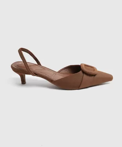 Tacones Destalonados Con Hebilla Mujer