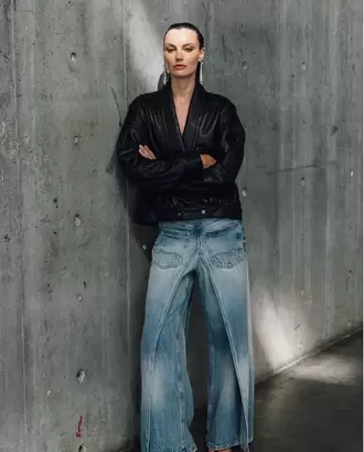 Jean Wide Leg Doble Capa para Mujer - Colombiamoda