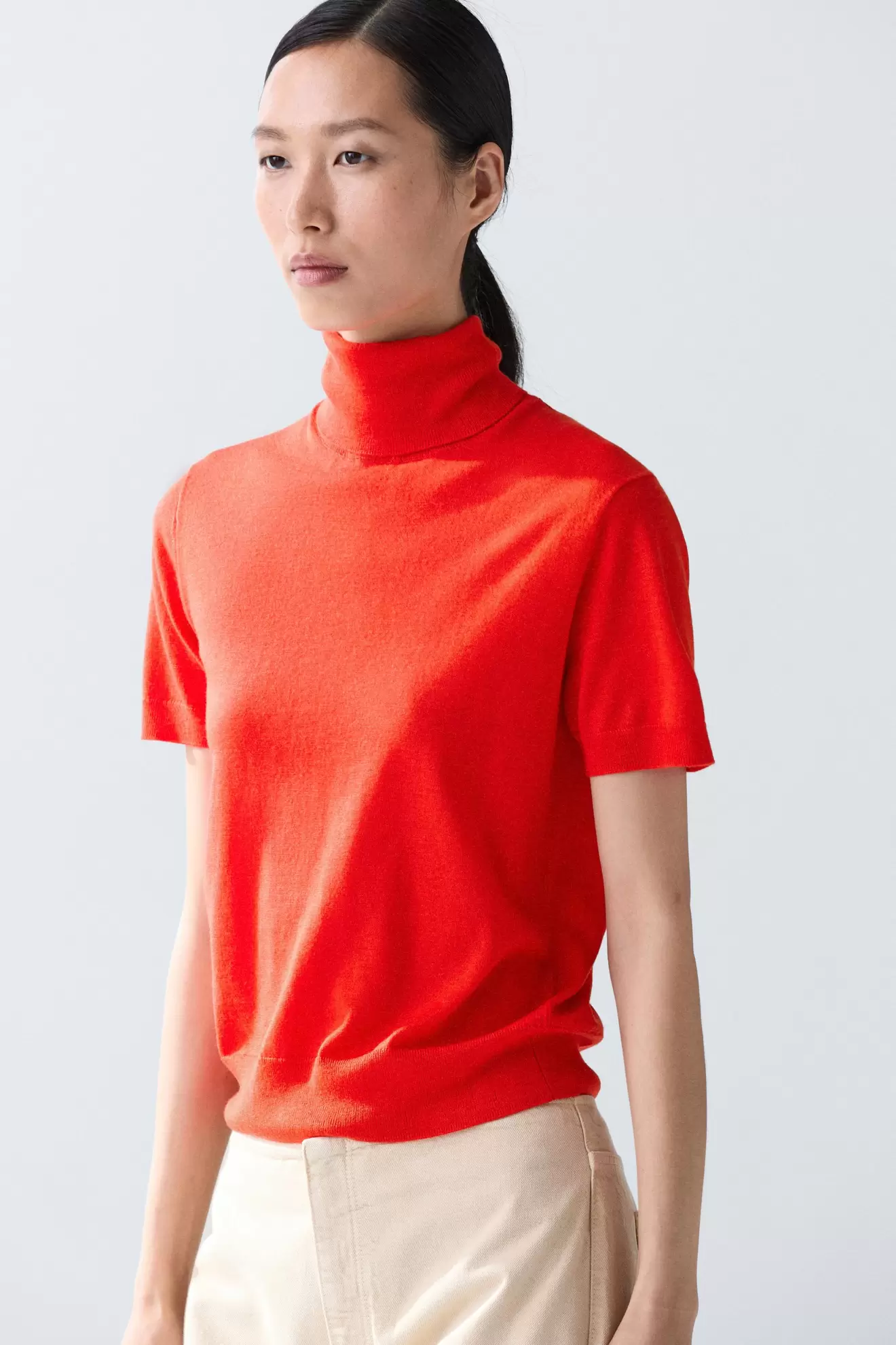 Jersey punto cuello cisne