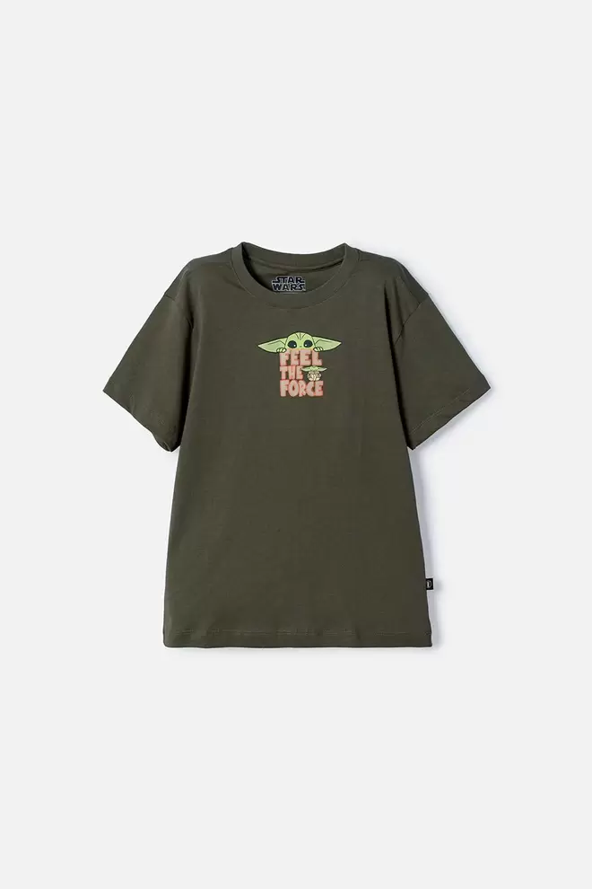 CAMISETA DE MANDALORIAN MANGA CORTA VERDE PARA NIÑO