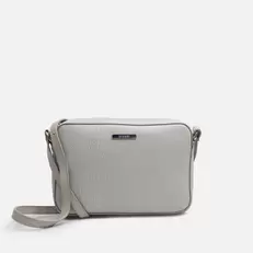 Bolso manos libres amay de cuero para mujer - Gris