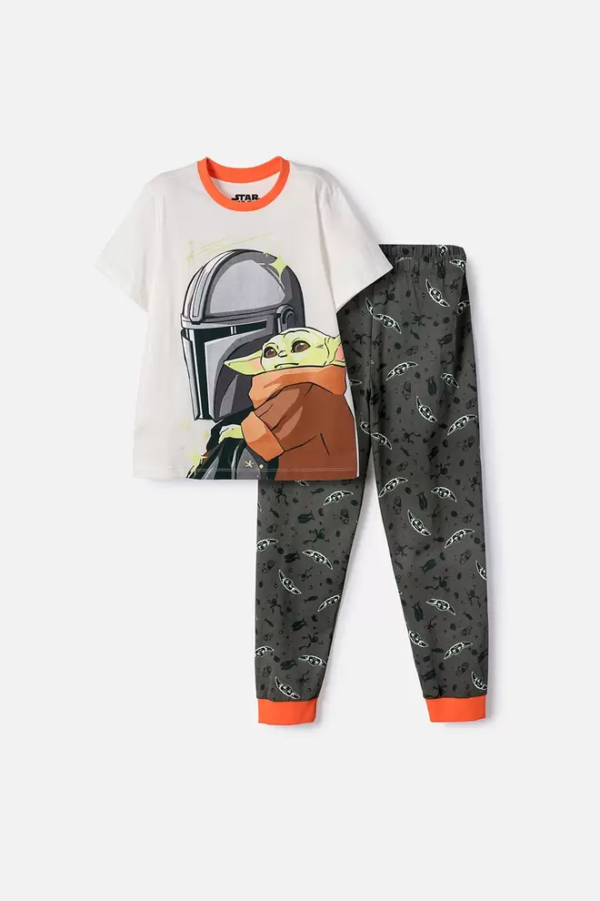 PIJAMA DE MANDALORIAN PANTALÓN LARGO MULTICOLOR PARA NIÑO
