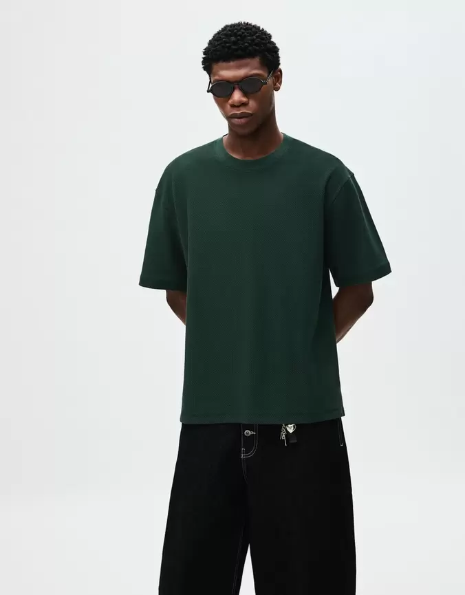 Camiseta manga corta felpa