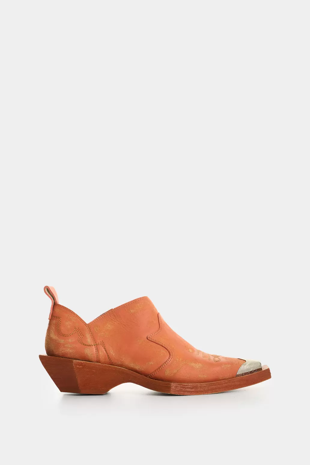 Botines texanos mule en cuero para mujer