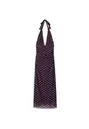 Vestido midi halter espalda descubierta