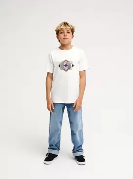 Losange Camiseta de manga corta Blanco Chicos 8-16