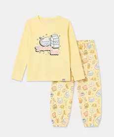 Pijama Camiseta y Pantalón Para Bebé Niña
