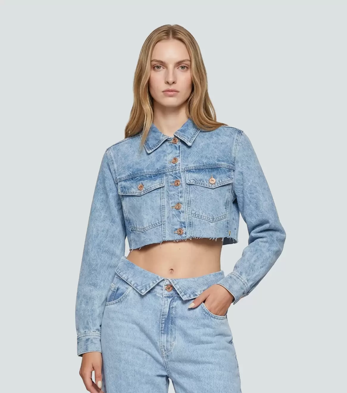 Coachella Chaqueta En Denim Con Laser Derek Lovely