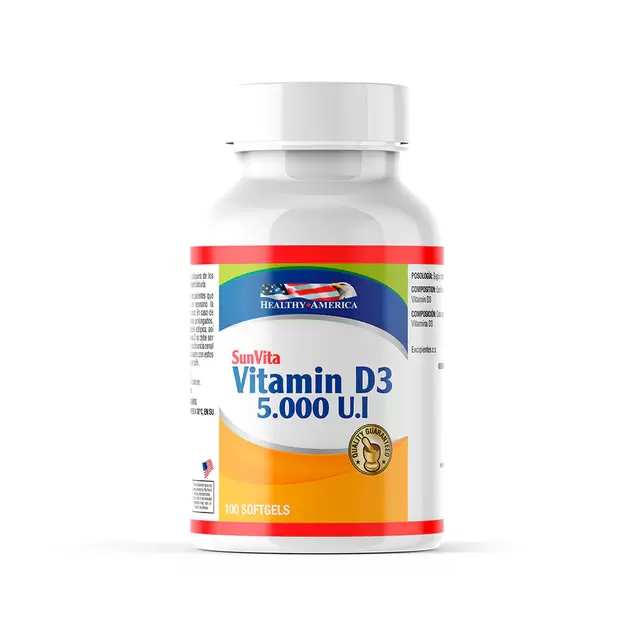 Vitamina D3 5000 IU 100 Perlas