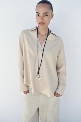 BLUSA AMPLIA CON LINO