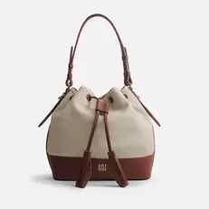 Cartera eoliana de cuero para mujer - Miel
