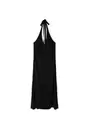 Vestido midi textura halter