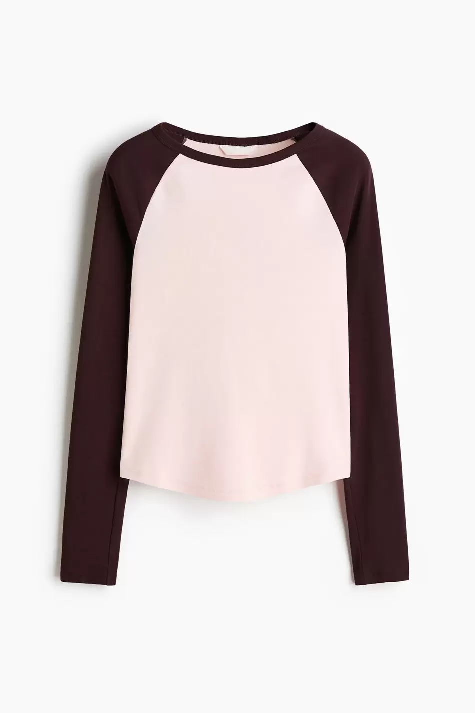 Camiseta de algodón con mangas raglán