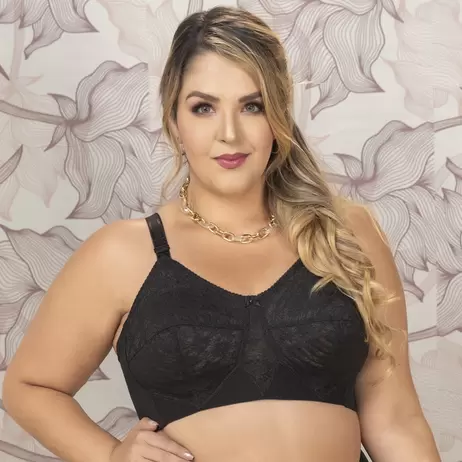 Brasier Clásico para Mujer en Blonda con Copa Profunda | Mayor Cobertura