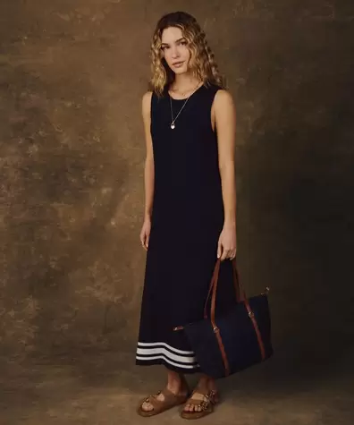 Vestido Midi Sin Mangas Para Mujer